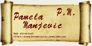 Pamela Manjević vizit kartica